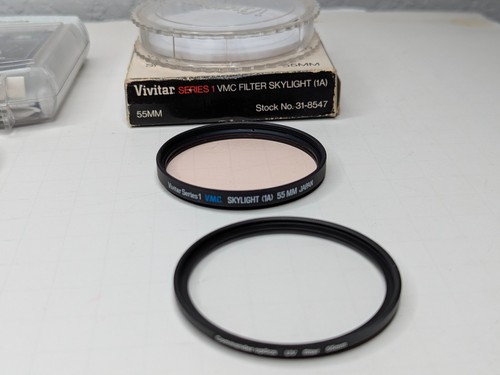 55mm Set of 9 Filters -Kenko, Tiffen, Close Up, CPL, Sky, VND, UV, Star w/ Case - Picture 5 of 9