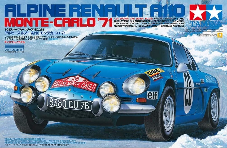 1/43 Decal Alpine A110 Le Mans 1968 Monte Carlo 1971 Cartograf