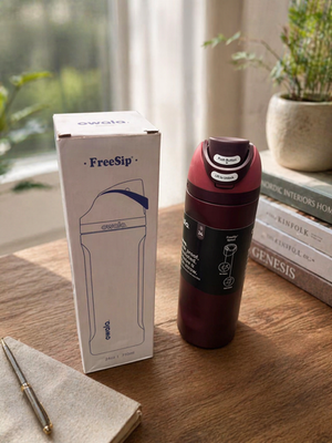 Owala Freesip 24oz Stainless Steel Water Bottle with straw - Black