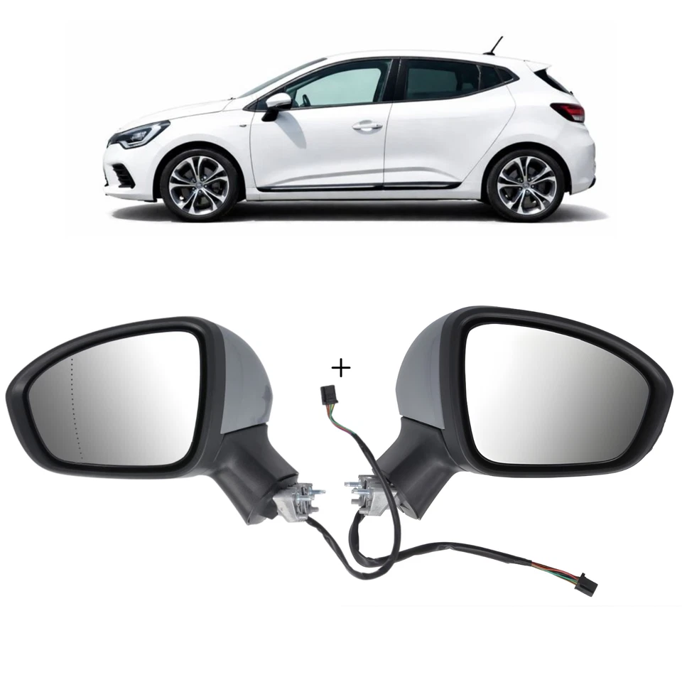 2x RETROVISEUR EXTÉRIEUR ÉLECTRIQUE DROIT + GAUCHE CHAUFFANT POUR RENAULT CLIO V - Photo 1/1