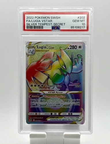 PSA 10 Lugia VSTAR 202/195 Sword &Shield Silver Tempest Holo Secret Rare Rainbow