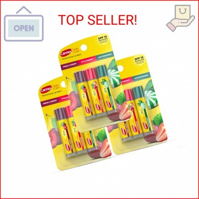 Carmex Daily Care Moisturizing Lip Balm Sticks, SPF 15, Multi-Flavor Lip Balm Pa
