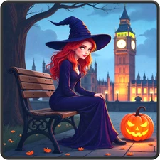 30 Custom Halloween Night in London Personalized Address Labels