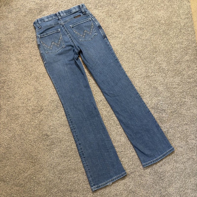 Wrangler Willow Jeans Womens 5x34 Ultimate Riding Bootcut Stretch Med Denim
