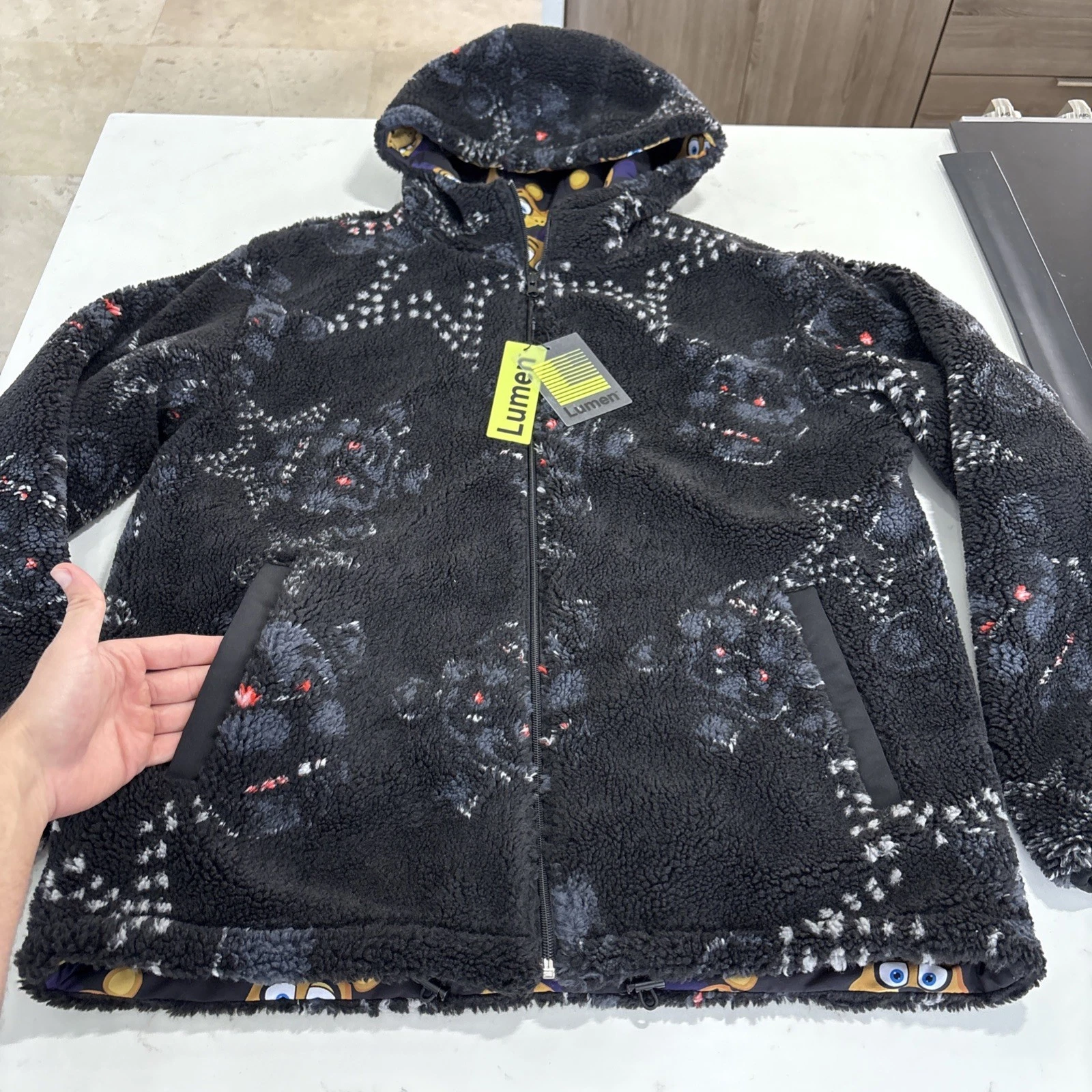 FNAF Rare Reversible Jacket Lumen Theorywear Five Nights at Freddy's Size L NWT image 13