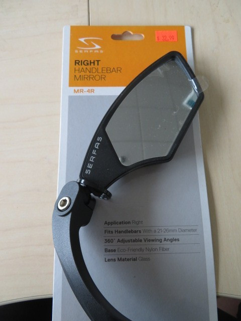 Serfas MR-4R Glass Lens Bar Mirror - Right Side NEW