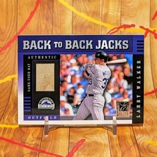 2003 Larry Walker Donruss Elite - Back to Back Jacks #BB25 /250 Game Used Bat