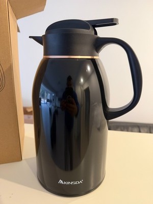 Isolierkanne / Thermoskanne 2L   Edelstahl Vakuum Kaffee- & Teekanne