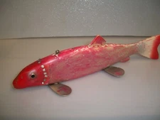 ICE KING BEAR CREEK CUSTUM COLORED PIKE FISH DECOY ICE SPEARING FISHING LURE ART