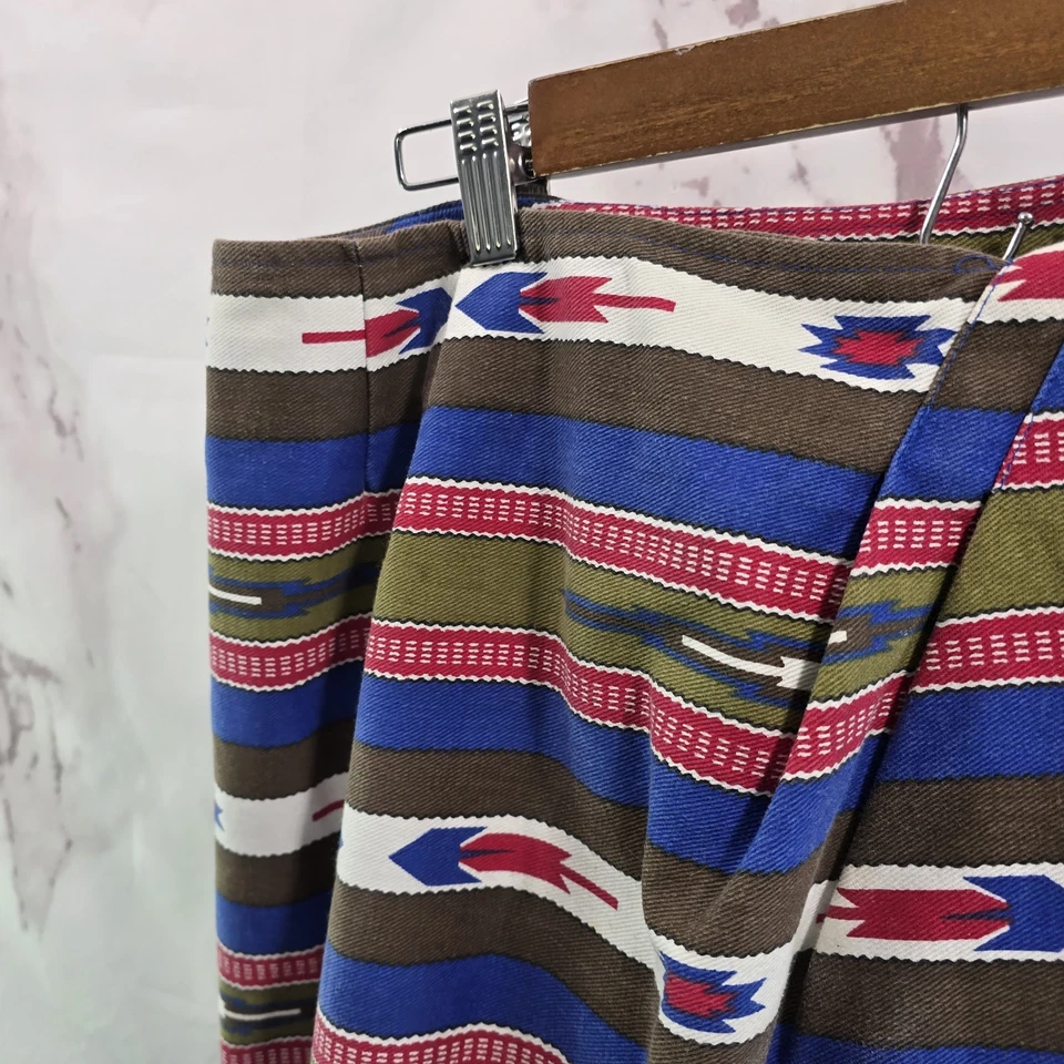 Falda vintage suroeste para mujer 32 maxi tapiz manta envoltura azteca años 90 Foto 2 de 4
