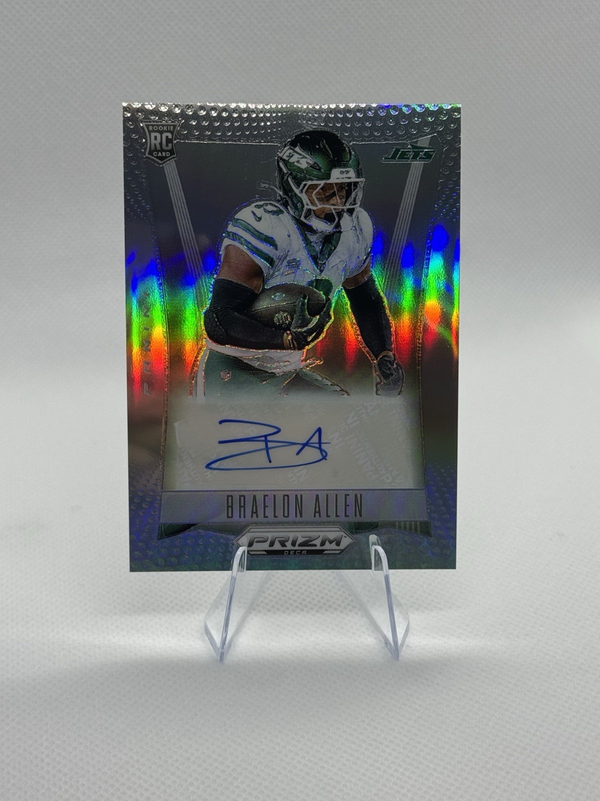 2024 Panini Prizm Deca Signatures Braelon Allen #S-BAN Silver Prizm (AU, RC)