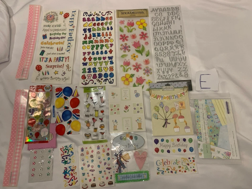 Vintage Stickers 80’s 90’s Rare Grossman Birthday Confetti Party Me & My Close - Image 2 of 4