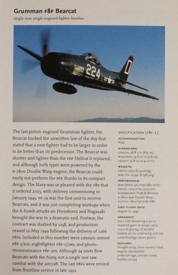 Grumman F8F Bearcat Picture Plane Aircraft Aviation Article Vtg Detail Sheet    