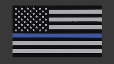 American Flag Thin Blue Vinyl Decal Sticker Car Truck Back The Blue Sticker