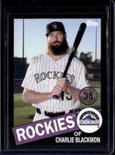 2020 Topps 1985 Topps Baseball 35th Charlie Blackmon Black Border 151/299