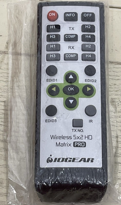 IOGEAR GWHDMS52MBK3 Long Range Wireless 5x2 HDMI Matrix PRO GENUINE Remote NEW