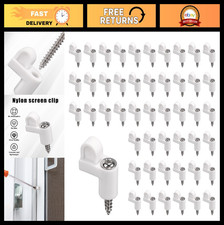 48pcs Window Screen Holder Clips with Screws - Nylon Fasteners for Storm Panels