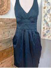 Windsor Gorgeous black  midi dress with halter neckline and pleated detail.