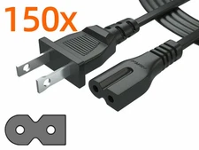 Lot (150) New US 2 Prong Pin 6ft Polarized Power Cord Cable