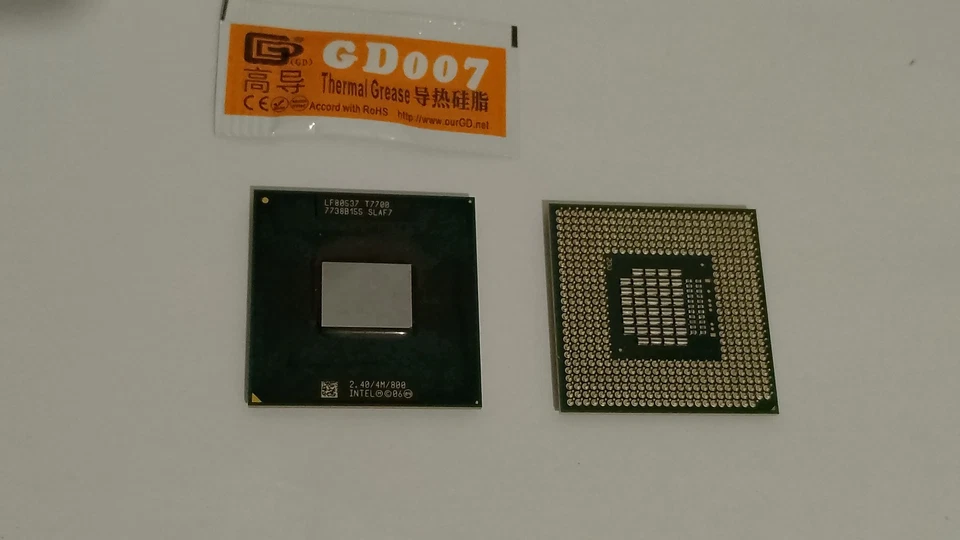 CPU INTEL CORE 2 DUO T7700 2.40GHz SLAF7 2.40/4M/800 FF80537T7700 LAPTOP MOBILE - Immagine 2 di 3