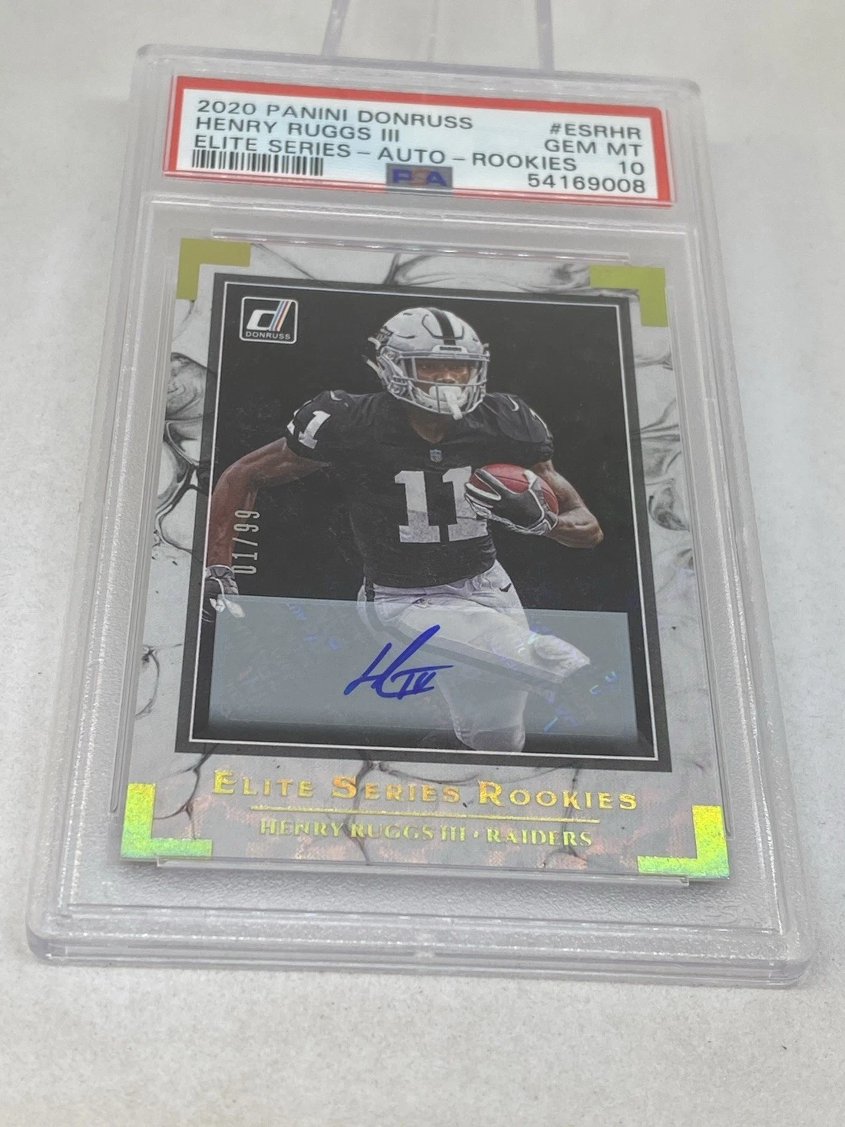 Henry Ruggs III Panini Donruss Elite Series #ESRHR Autograph-Rookies