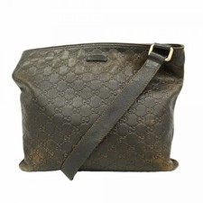 6db2080 GUCCI Shoulder Bag Gucci Shima 201446 Leather Dark Brown Champagne Gold