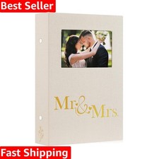 Wedding Photo Album 4x6 300 Pocket Photos Slip in, Linen Cover Large Capacity...