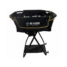 Tennis Ball Hopper with Wheels Coach Use Foldable Tennis Ball Basket Side