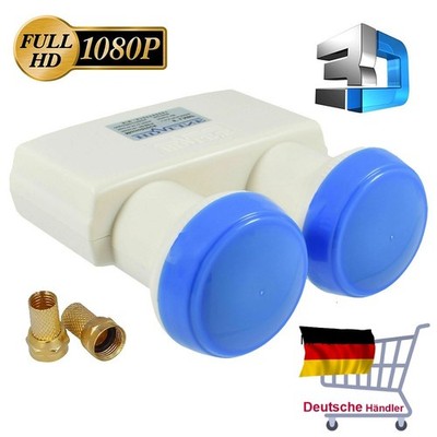 HD Line Monoblock Single 0,1dB (Astra+Hotbird) Doppelkopf Lnb ,62dB Gewinn,Weiß