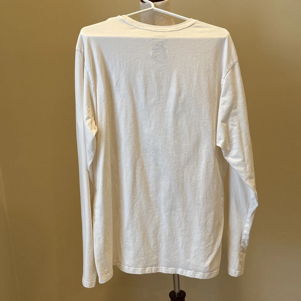 Polo Ralph Lauren Polo Bear Long Sleeve Shirt Men Large Off White Sled Snowboard - Image 3 of 4