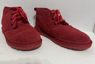 UGG Neumel Chukka Boot, Size-Red Lace up Ladies Size 8