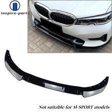 Front Bumper Lip Spoiler Splitters Black For BMW 3 Series G20 G21 2019-2022