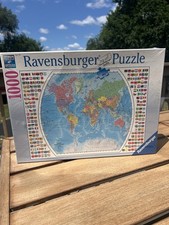 Ravensburger Political World Map 1000 Piece Jigsaw Puzzle-Discontinued NEW