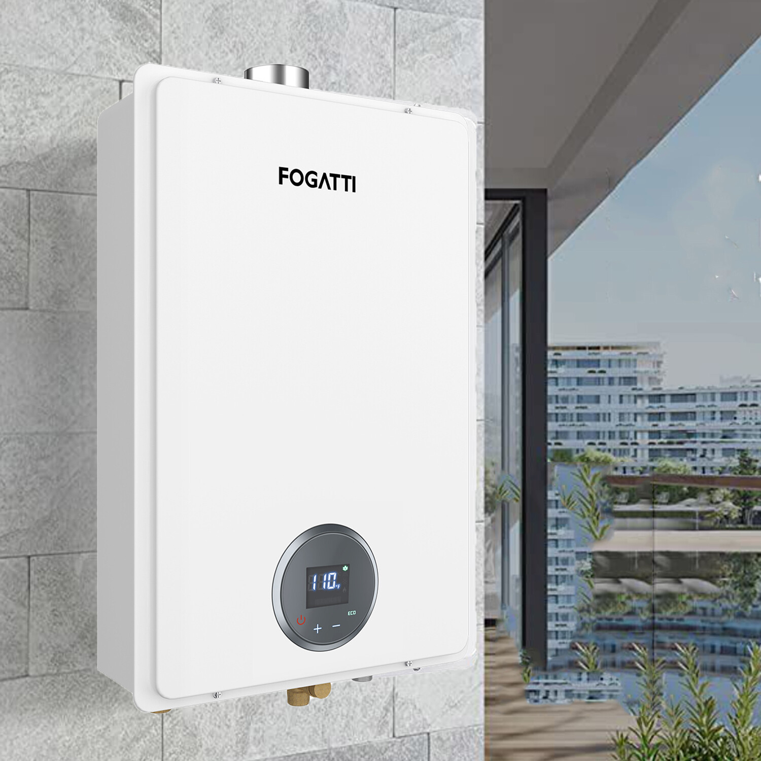 Natural Gas Tankless Water Heater Indoor 145000 BTU 6.3 GPM -FOGATTI  Refurbished | eBay