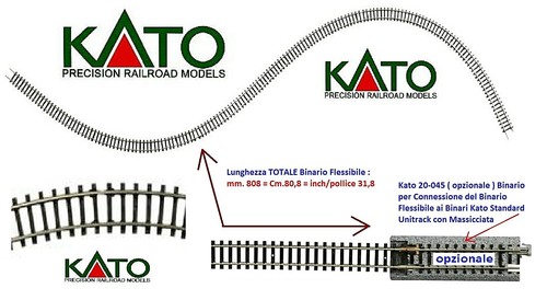 KATO Flexibles Gleis Cm.80,8 L 31,8 Zoll N 1/160 Neu DC Analog 2021 MPN 7078024 | Zustand: Neu