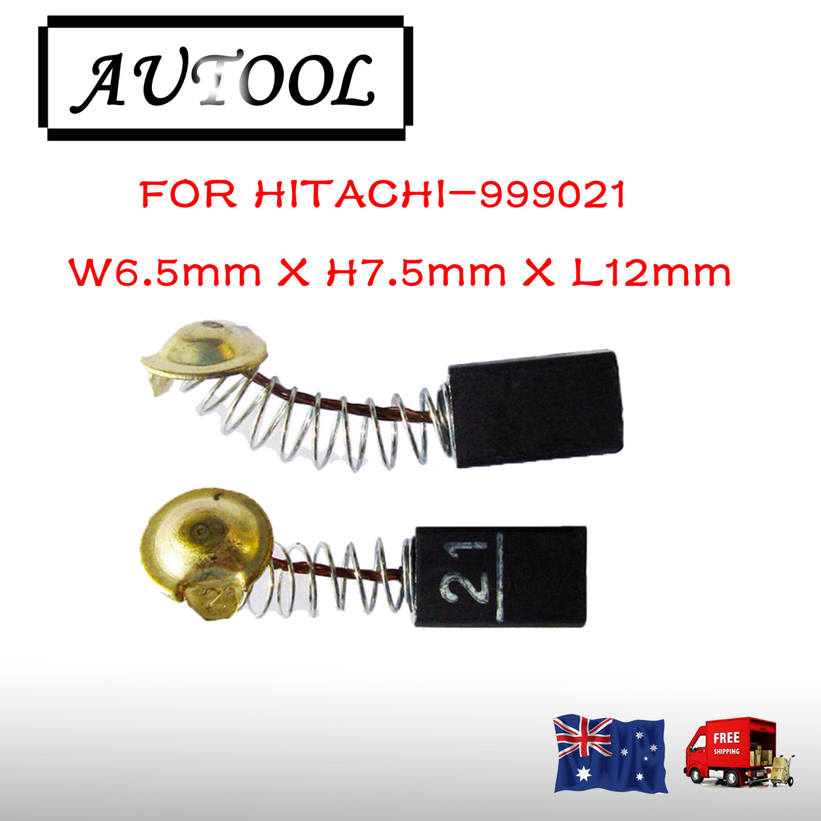 New Carbon Brushes For Hitachi 6.5X7.5X12mm Grinder Drill Sander Planer