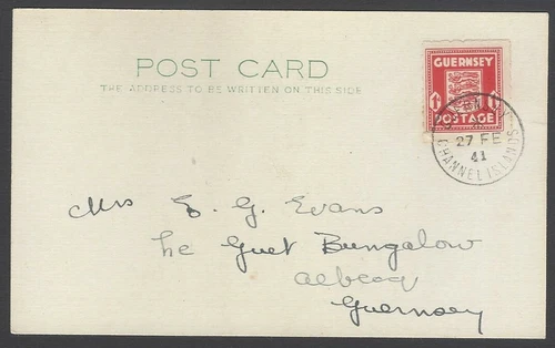 AOP Guernsey German Occupation 1941 1d scarlet FDC First Day card