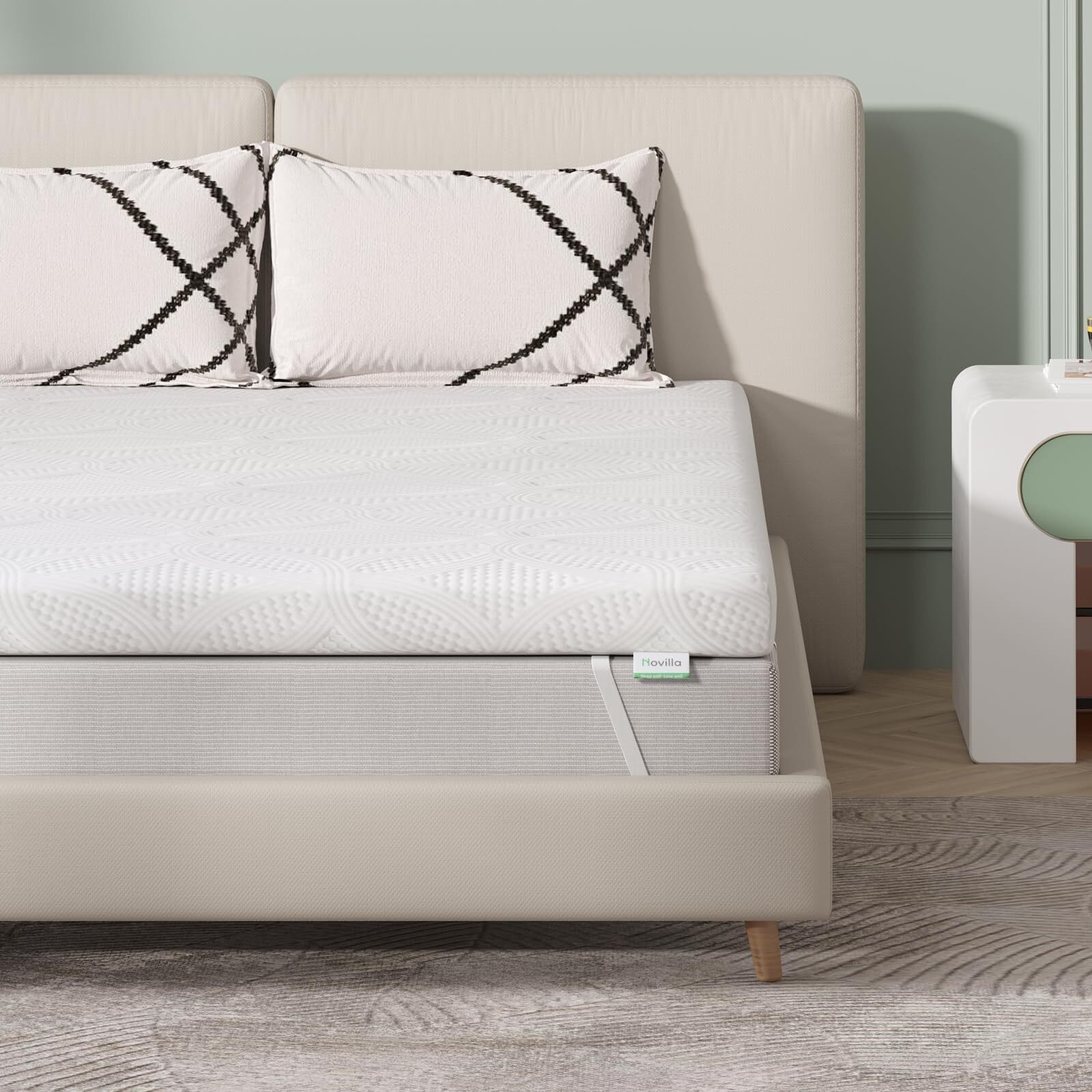 3 Inch King Size Mattress Topper, Ventilated Design Gel Memory Foam Mattress ...