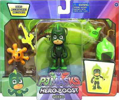 PJ Masks Hero Boost Gekko 3'' Action Figure Set Just Play Ages 3+ New