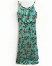 Late August Green Maxi Sundress M Dress Beach Boho Vacation Resort wear