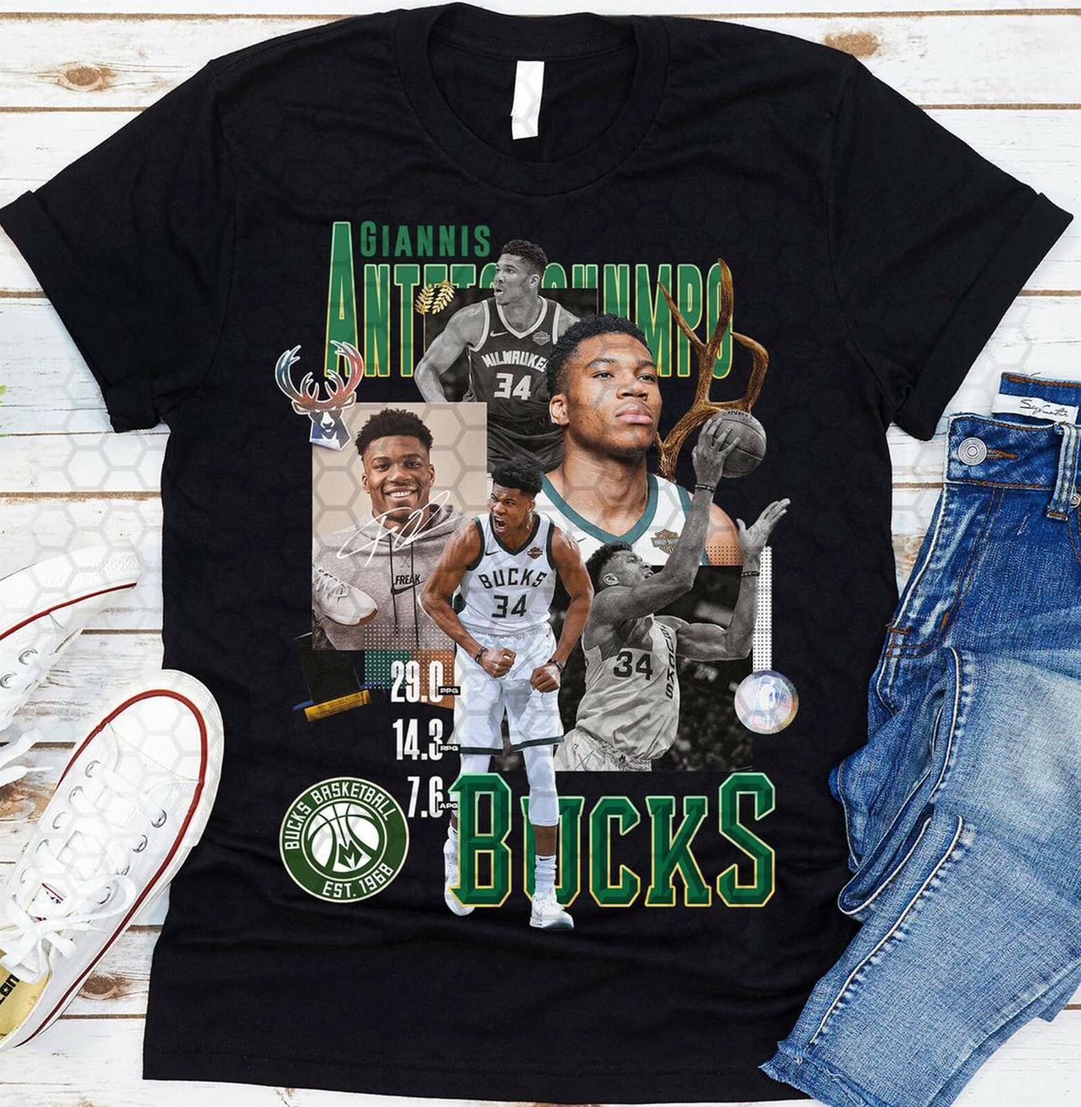 14 212 Giannis Antetokounmpo Milwaukee Bucks Basketball Unisex T