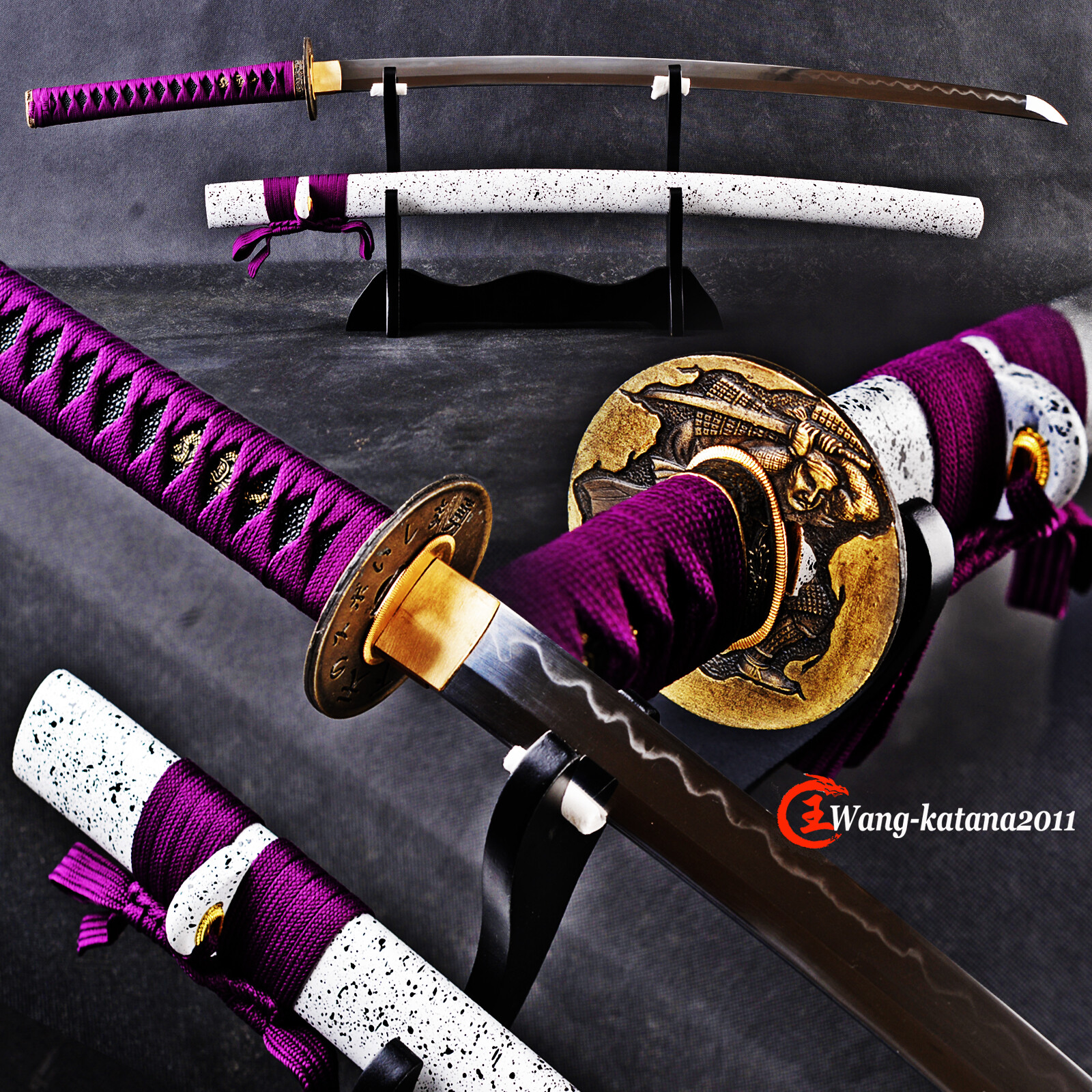 Handmade T10 Steel Katana with Real Hamon Pattern - Sharp Samurai Sword