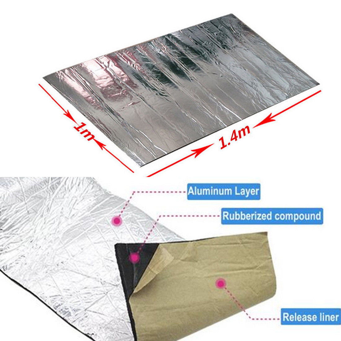 Aluminum Foil Heat Shield Sound Insulation Fire Protection Noise