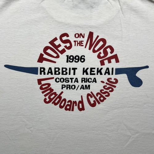 Vintage Toes On the Nose Surf T-Shirt L Single Stitch 1996 Rabbit Kekai PRO/AM - Bild 2 von 10