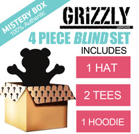 Grizzly Griptape 4 Piece Assorted Clothing Set Hat Shirt Hoodie Outfit Blind Box on sale Grizzly Griptape 4 Piece Assorted Clothing Set Hat Shirt Hoodie Outfit Blind Box on sale