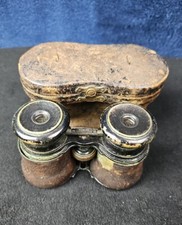 ANTIQUE JACOB SACHS 3349 binoculars with leather case Theatre, Field, Marine OLD
