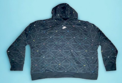 Nike menâs AOP gel fleece pullover Print Club hoodie size 2XL DM7930-010 195242281123 | eBay