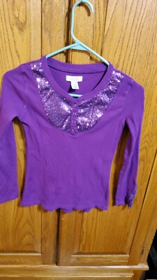 Route 66 Pullover Top Sequins  Long Sleeves With Lacy Inserts. 14/16