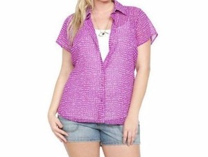 purple chiffon top