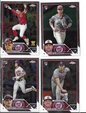 2023 Topps Chrome- Rookies RC (Lot of 4) Joey Meneses + 3 more!! Nationals